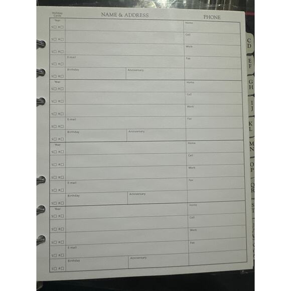 Hallmark Stationary, Address Book w/divided sections NWT sells for $24.00 In Red - Picture 6 of 9